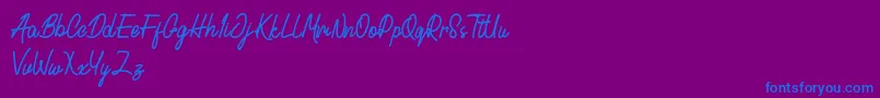 Cactulus Font – Blue Fonts on Purple Background