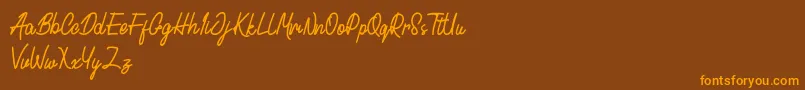 Cactulus Font – Orange Fonts on Brown Background