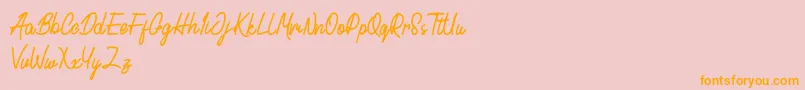 Cactulus Font – Orange Fonts on Pink Background