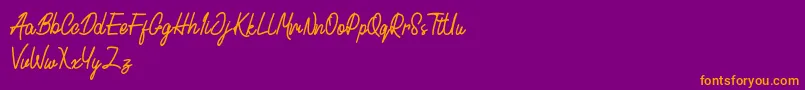 Cactulus Font – Orange Fonts on Purple Background