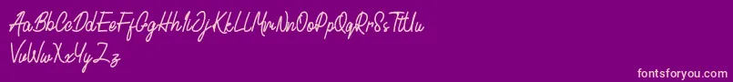 Cactulus Font – Pink Fonts on Purple Background
