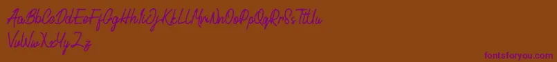 Cactulus Font – Purple Fonts on Brown Background