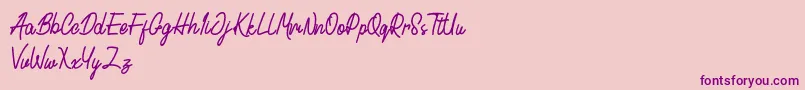 Cactulus Font – Purple Fonts on Pink Background