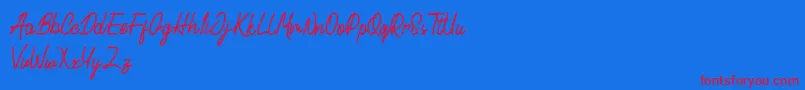 Cactulus Font – Red Fonts on Blue Background