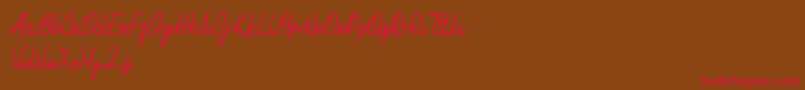 Cactulus Font – Red Fonts on Brown Background