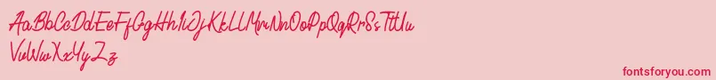 Cactulus Font – Red Fonts on Pink Background