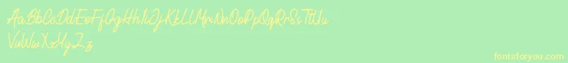 Cactulus Font – Yellow Fonts on Green Background