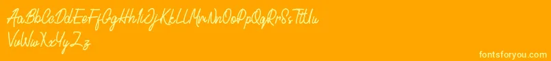 Cactulus Font – Yellow Fonts on Orange Background