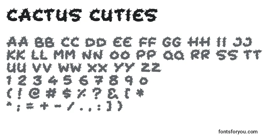 A fonte Cactus Cuties – alfabeto, números, caracteres especiais