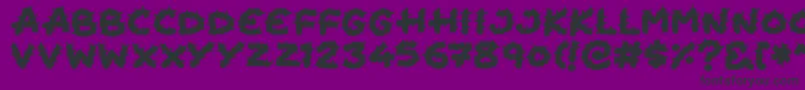 Cactus Cuties Font – Black Fonts on Purple Background