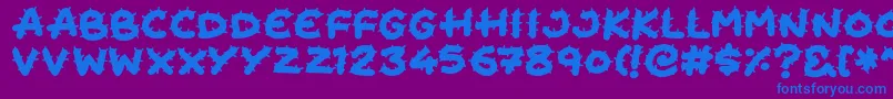 Cactus Cuties Font – Blue Fonts on Purple Background