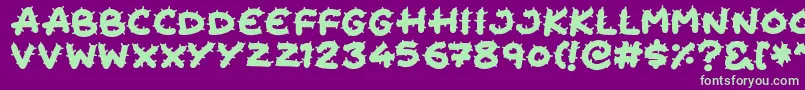 Cactus Cuties Font – Green Fonts on Purple Background