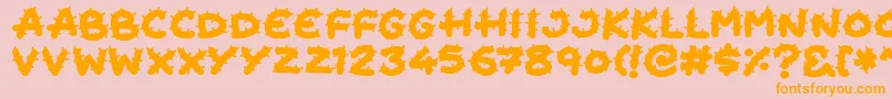 Cactus Cuties Font – Orange Fonts on Pink Background