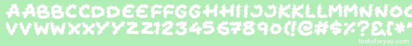 Cactus Cuties Font – White Fonts on Green Background