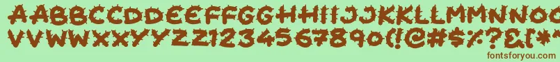 Cactus Cuties Font – Brown Fonts on Green Background