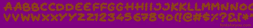 Шрифт Cactus Cuties – коричневые шрифты на фиолетовом фоне