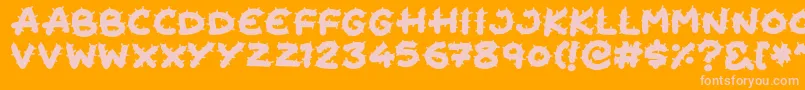 フォントCactus Cuties – オレンジの背景にピンクのフォント