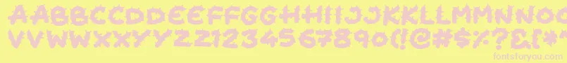 Cactus Cuties Font – Pink Fonts on Yellow Background