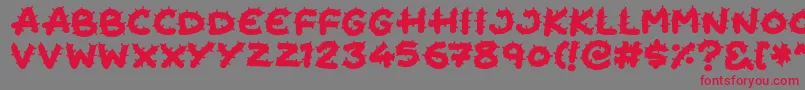 Cactus Cuties Font – Red Fonts on Gray Background