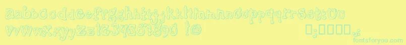 CactusSandwich Font – Green Fonts on Yellow Background