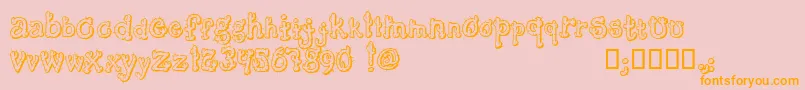 CactusSandwich-Schriftart – Orangefarbene Schriften auf rosa Hintergrund