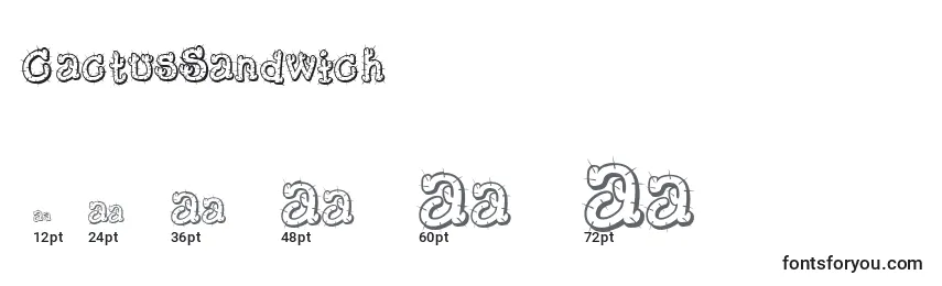 Размеры шрифта CactusSandwich (122543)