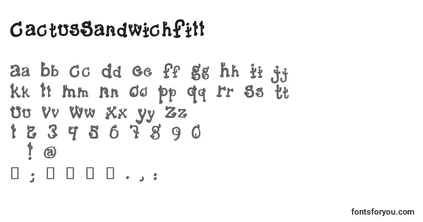 Шрифт CactusSandwichFill (122544) – алфавит, цифры, специальные символы