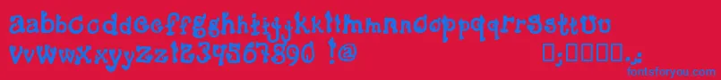 CactusSandwichFill Font – Blue Fonts on Red Background