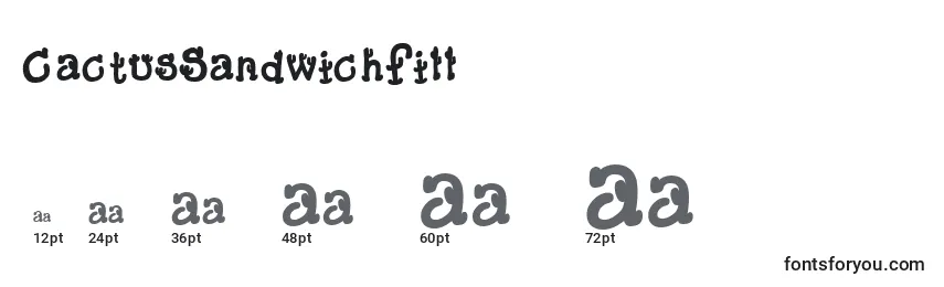 Größen der Schriftart CactusSandwichFill (122544)
