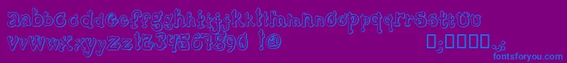 CactusSandwichPlain Font – Blue Fonts on Purple Background