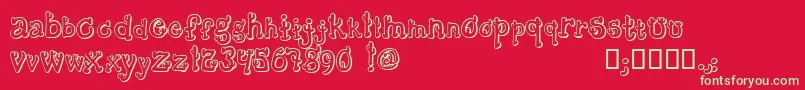 CactusSandwichPlain Font – Green Fonts on Red Background