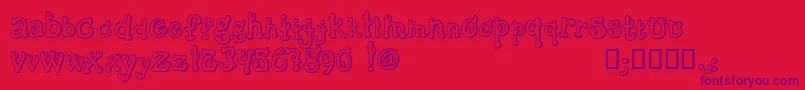 CactusSandwichPlain Font – Purple Fonts on Red Background