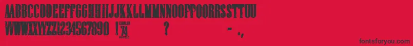 cadalso 74 Font – Black Fonts on Red Background