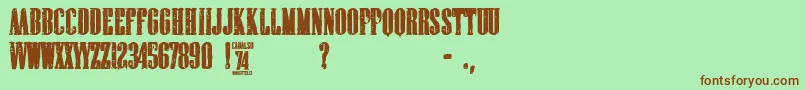 cadalso 74 Font – Brown Fonts on Green Background