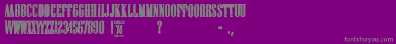 cadalso 74 Font – Gray Fonts on Purple Background