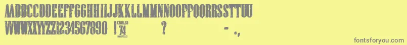 cadalso 74 Font – Gray Fonts on Yellow Background