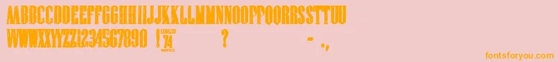 Шрифт cadalso 74 – оранжевые шрифты на розовом фоне