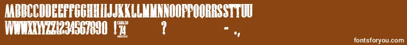cadalso 74 Font – White Fonts on Brown Background