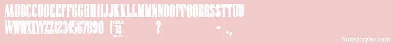 cadalso 74 Font – White Fonts on Pink Background