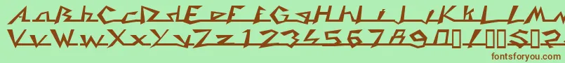 CADDY Font – Brown Fonts on Green Background
