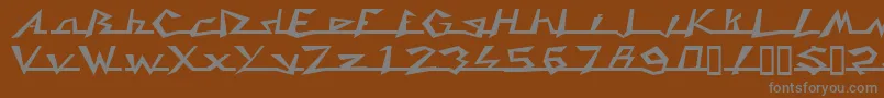 Шрифт CADDY – серые шрифты на коричневом фоне