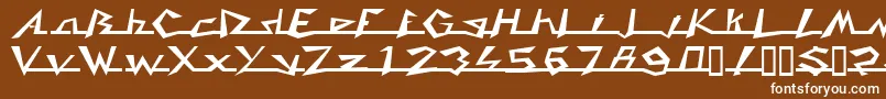 Шрифт CADDY – белые шрифты на коричневом фоне