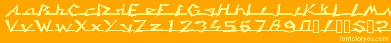 CADDY Font – Yellow Fonts on Orange Background