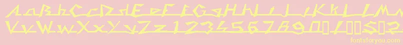 CADDY Font – Yellow Fonts on Pink Background