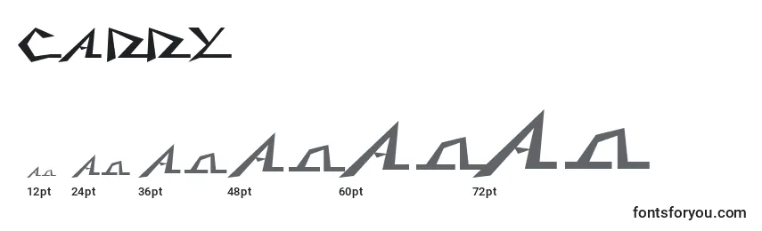 Größen der Schriftart CADDY (122547)