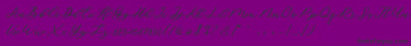 Cadosa Script-Schriftart – Schwarze Schriften auf violettem Hintergrund