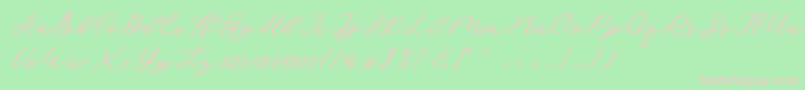 Cadosa Script Font – Pink Fonts on Green Background