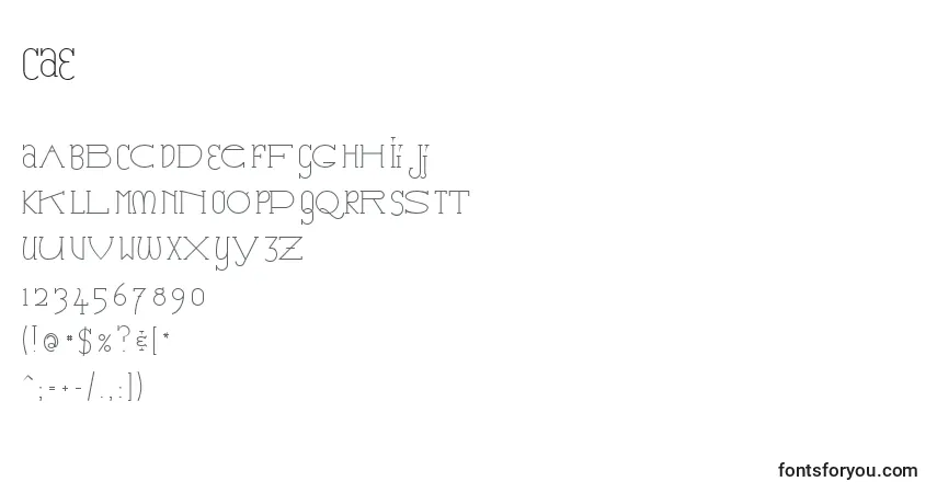 Schriftart CAE      (122549) – Alphabet, Zahlen, spezielle Symbole