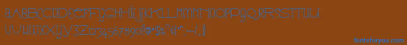 CAE      Font – Blue Fonts on Brown Background
