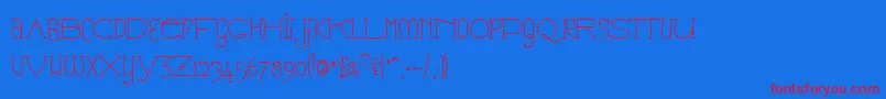 CAE      Font – Red Fonts on Blue Background